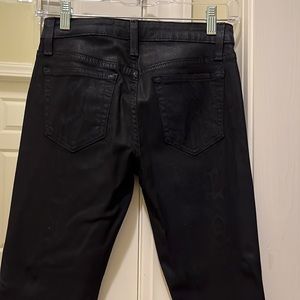 Joe's Jeans black waxy jean size 24  like new condition- worn once!
